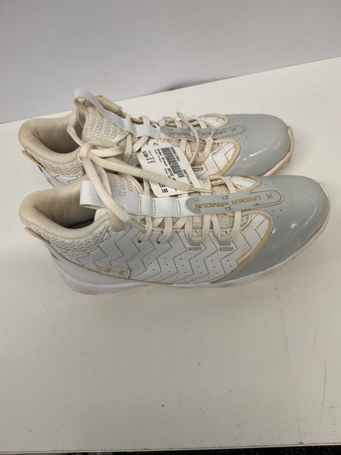 Vist Large View of Product Image Which is Used Under Armour BRYCE HARPER BB/SB Cleats White Senior 5