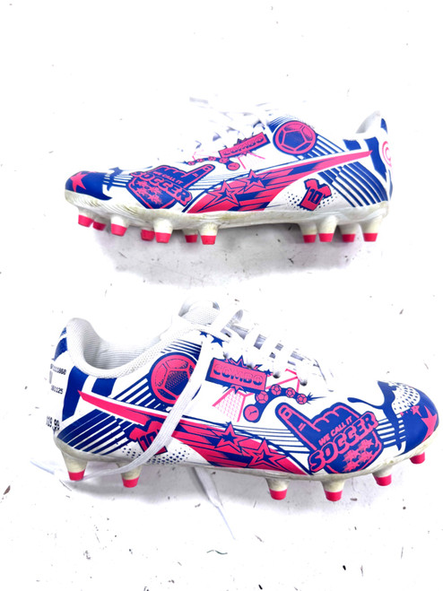 Vist Large View of Product Image Which is Used Puma Soccer Cleats White Youth 13.0