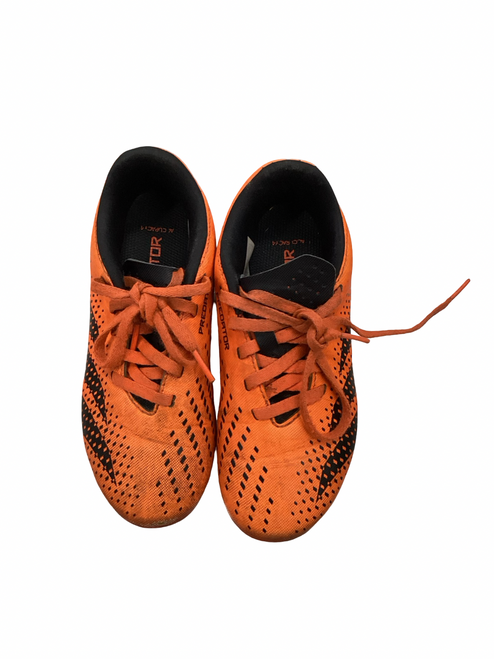 Vist Large View of Product Image Which is Used Adidas PREDATOR Soccer Cleats Orange Youth 13.0