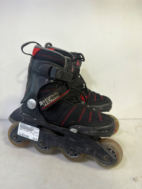 Vist Large View of Product Image Which is Used K2 HERO Junior Rec Fitness Skates Black Adjustable