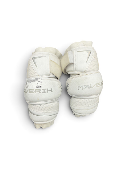 Vist Large View of Product Image Which is Used Maverik M6 Lacrosse Arm Pads/Guards White MD