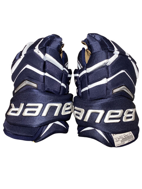 Vist Large View of Product Image Which is Used Bauer SUPREME TOTALONE Senior Gloves Navy Blue 15"