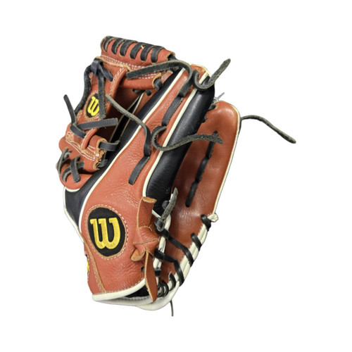 Vist Large View of Product Image Which is Used Wilson A500 11.5 IN RHT GLOVE BSBL BB/SB Glove RH Throw Brown 11 1/2"