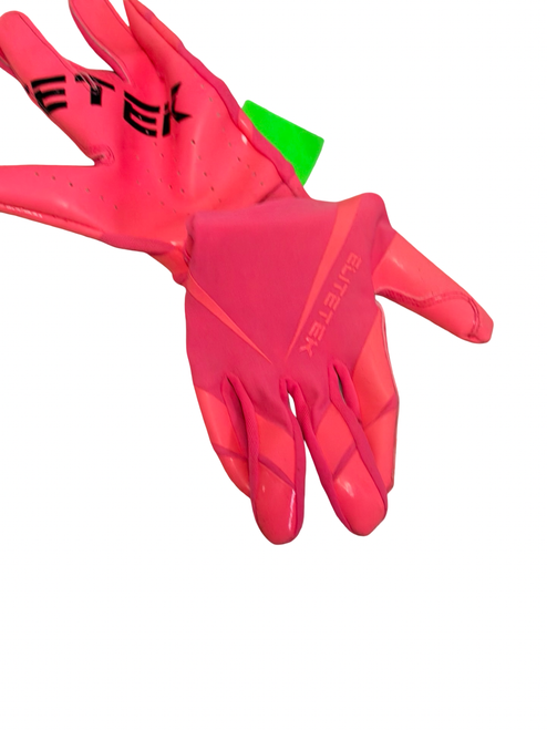 Vist Large View of Product Image Which is Used ELITETEK 88 FOOTBALL GLOVES Pink Youth MD