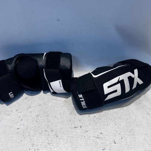 Vist Large View of Product Image Which is Used STX 50 Lacrosse Arm Pads/Guards Black XXS