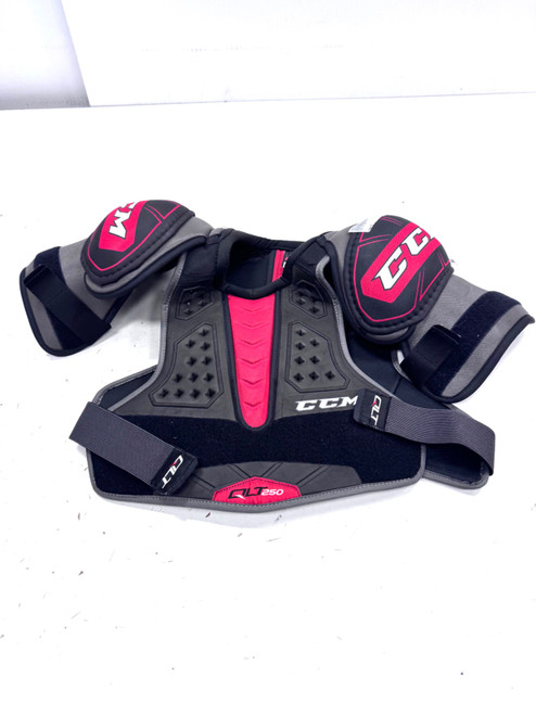 Vist Large View of Product Image Which is Used CCM QLT 250 Senior Shoulder Pads LG