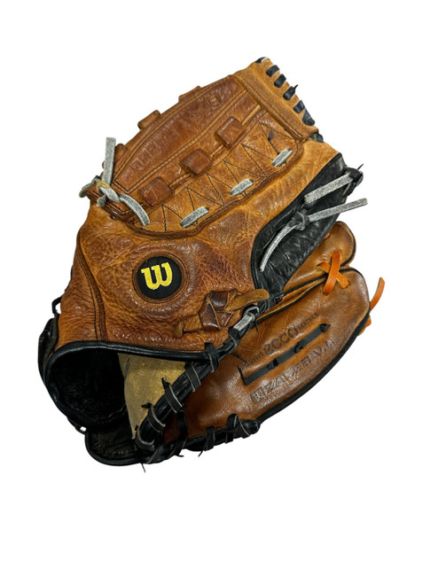 Vist Large View of Product Image Which is Used Wilson PRO 500 BB/SB Glove RH Throw Brown 11"