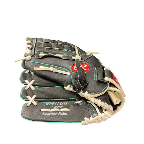 Vist Large View of Product Image Which is Used Rawlings 11.5 LH Throw Fastpitch Gloves Black 11 1/2"