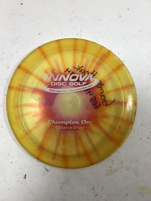 Vist Large View of Product Image Which is Used Innova CHAMPION ORC Disc Golf Driver Yellow 174g