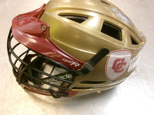Vist Large View of Product Image Which is Used Cascade CPV-R Lacrosse Helmet Vegas Gold M/L
