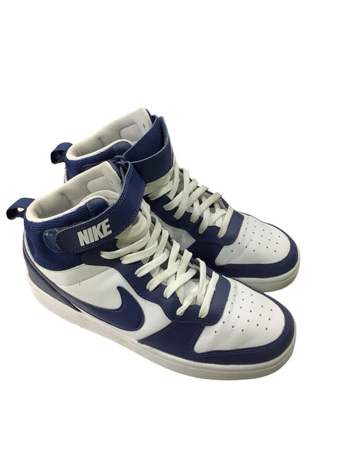 Vist Large View of Product Image Which is Used Nike COURT BOROUGH MID 2 Basketball Shoes M Navy And White Youth 07.0