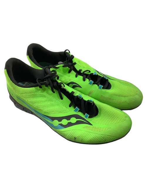 Vist Large View of Product Image Which is Used Saucony Track & Field Cleats Adult Green Senior 12