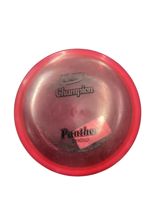 Vist Large View of Product Image Which is Used Innova CHAMPION PANTHER Disc Golf Mid Range Red