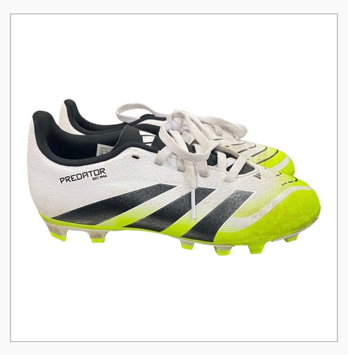 Vist Large View of Product Image Which is Used Adidas Soccer Cleats White Junior 02
