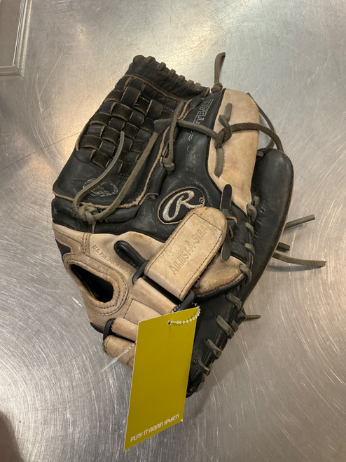 Vist Large View of Product Image Which is Used Rawlings PRO SOFTBALL BB/SB Glove RH Throw Black 14"