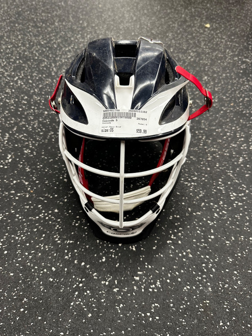 Vist Large View of Product Image Which is Used Cascade S Lacrosse Helmet Navy Blue One Size
