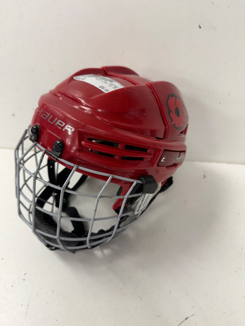 Vist Large View of Product Image Which is Used Bauer RE-AKT 100 YTH Helmet Cage Combo Red XS