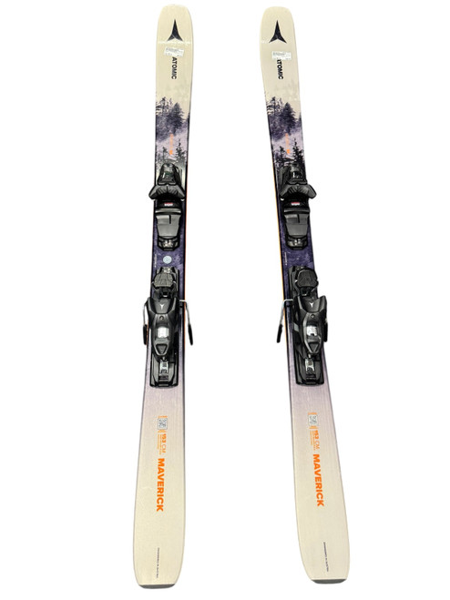 Vist Large View of Product Image Which is Used Atomic MAVERICK 84 Mens DH Ski/Binding Black 153 cm
