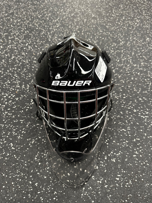 Vist Large View of Product Image Which is Used Bauer NME Junior Goalie Helmet/Mask Black S/M