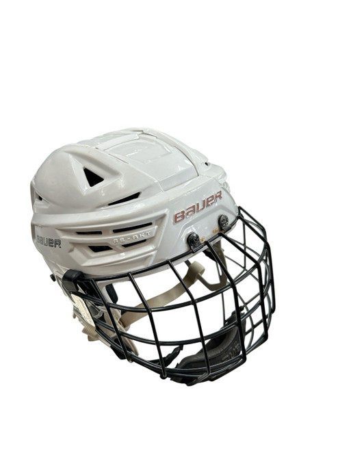 Vist Large View of Product Image Which is Used Bauer REAKT 150 COMBO MD Helmet Cage Combo White MD