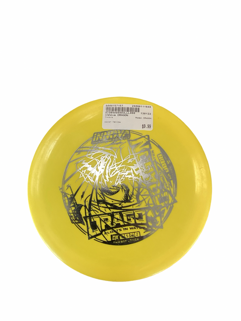 Vist Large View of Product Image Which is Used Innova DRAGON Disc Golf Driver Yellow