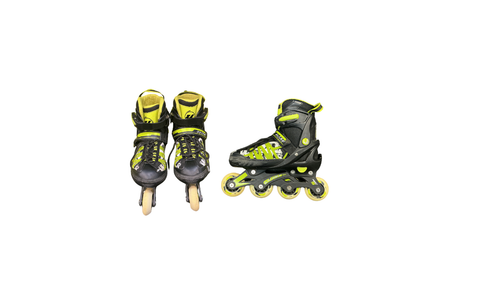 Vist Large View of Product Image Which is Used Ultra Wheels ADJUSTABLE Senior Rec Fitness Skates Black Senior 4
