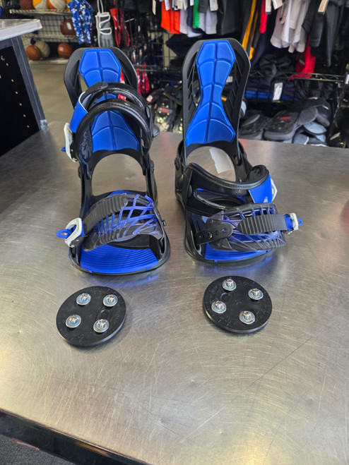 Vist Large View of Product Image Which is Used Lamar SNOWBOARD BINDINGS Mens Binding Only Royal Blue LG