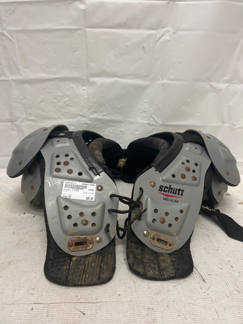 Vist Large View of Product Image Which is Used Schutt Y FLEX FB Shoulder Pads Grey XS