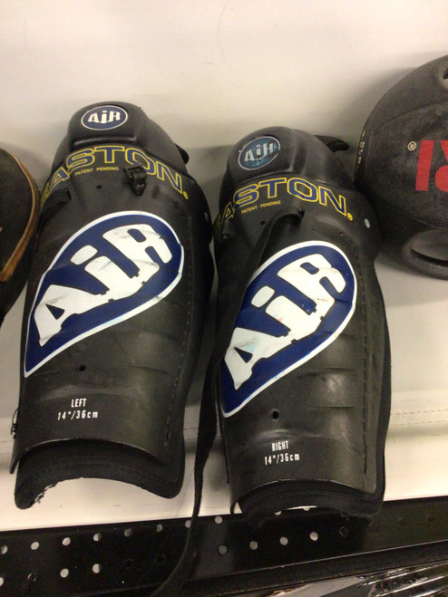 Vist Large View of Product Image Which is Used Easton AIR Senior Shin Guards Black 13"