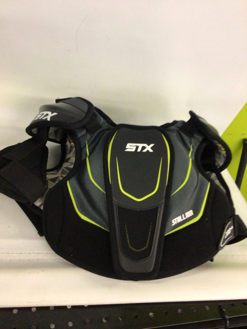 Vist Large View of Product Image Which is Used STX STALLION 200+ Lacrosse Shoulder Pads Grey LG