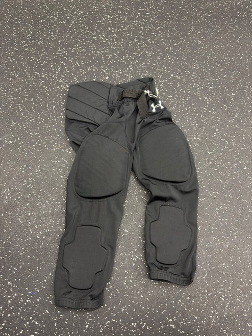 Vist Large View of Product Image Which is Used Under Armour Youth FB Integrated Pants Black SM