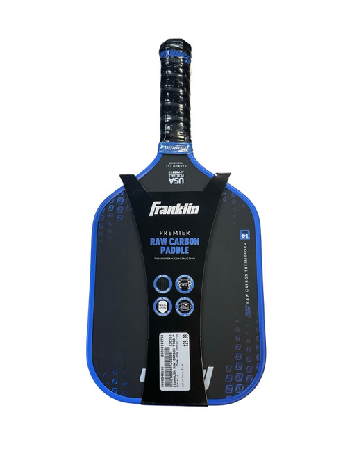 Vist Large View of Product Image Which is Used Franklin RAW CARBON T700 Pickleball Racquet Navy Blue