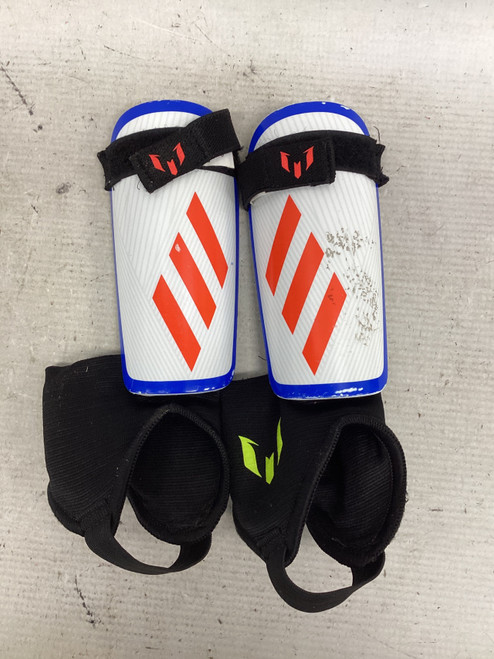 Vist Large View of Product Image Which is Used Adidas Soccer Shin Guards Youth White SM