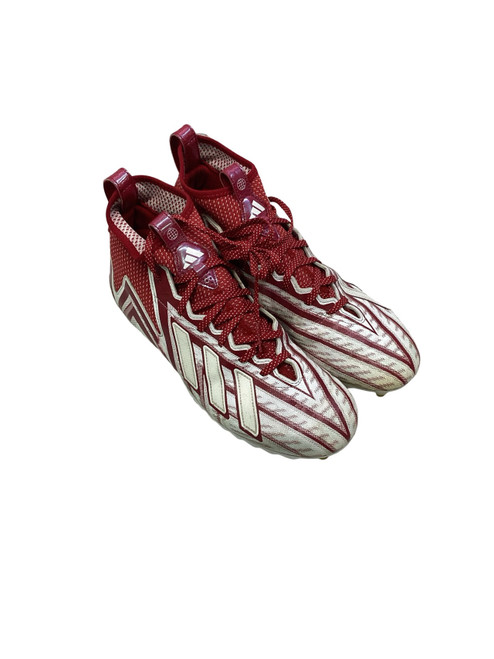 Vist Large View of Product Image Which is Used Adidas FREAK Adult FB Cleats Red And White Senior 11.5