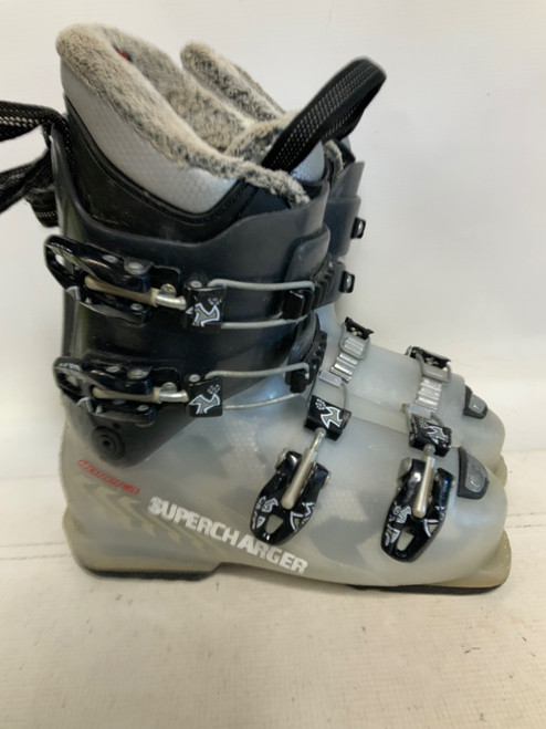 Vist Large View of Product Image Which is Used Nordica SUPERCHARGER Womens DH Ski Boot Grey 230 MP - J05 - W06