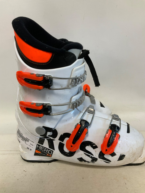 Vist Large View of Product Image Which is Used Rossignol HERO J4 Mens DH Ski Boot White 265 MP - M08.5 - W09.5