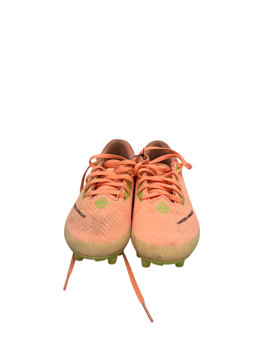 Vist Large View of Product Image Which is Used Under Armour Soccer Cleats Coral Junior 04.5