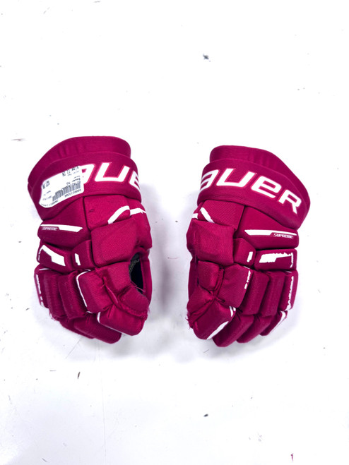 Vist Large View of Product Image Which is Used Bauer M3 Junior Gloves Red 11"