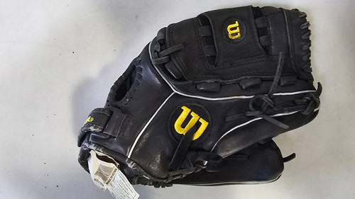 Vist Large View of Product Image Which is Used Wilson A600 BB/SB Glove RH Throw Black 12 1/2"