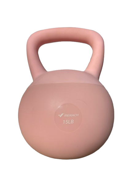 Vist Large View of Product Image Which is Used MERACH SOFT KETTLEBELL 15LB Kettle Dumbbell (Each) Pink 15 lb