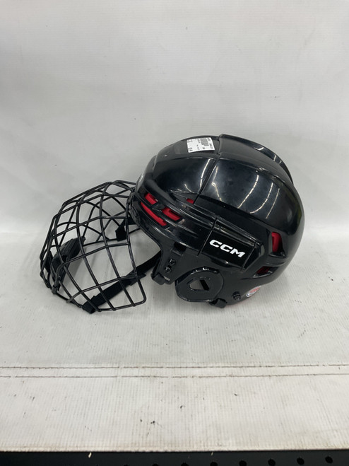 Vist Large View of Product Image Which is Used CCM TACKS 70 Helmet Cage Combo Black SM