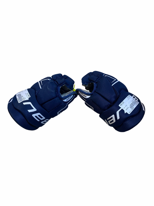 Vist Large View of Product Image Which is Used Bauer NSX Junior Gloves Navy Blue 9"