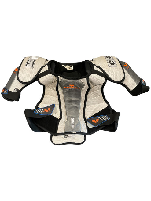 Vist Large View of Product Image Which is Used CCM VECTOR Senior Shoulder Pads LG
