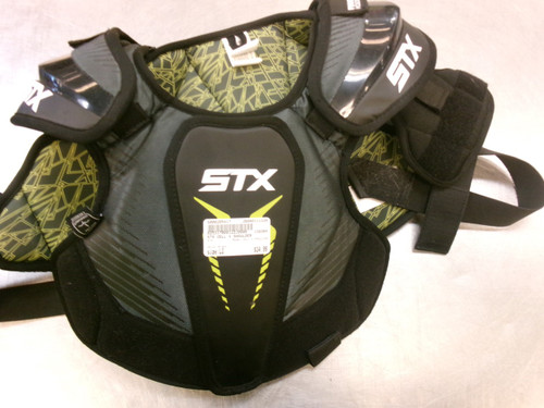 Vist Large View of Product Image Which is Used STX CELL V SHOULDER Lacrosse Shoulder Pads Black LG