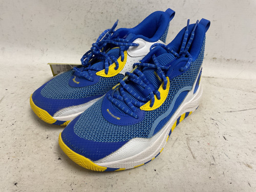 Vist Large View of Product Image Which is Used Under Armour Steph Curry 3 3027626-400 Basketball Shoes M Royal Blue And White Senior 8