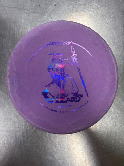 Vist Large View of Product Image Which is Used Gateway SUPER SOFT WIZARD Disc Golf Putter Purple