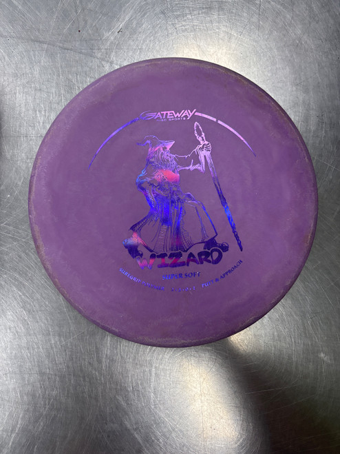 Vist Large View of Product Image Which is Used Gateway SUPER SOFT WIZARD Disc Golf Putter Purple