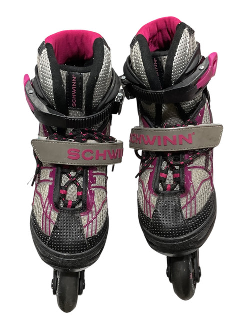 Vist Large View of Product Image Which is Used Schwinn ROLLER QUAD Child Roller Quad Skates Pink Adjustable