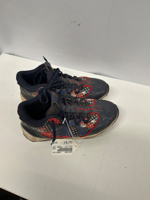 Vist Large View of Product Image Which is Used Under Armour BASEBALL CLEATS BB/SB Cleats Royal Blue Youth 06.0