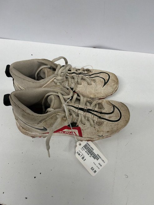 Vist Large View of Product Image Which is Used Nike ALPHA BB/SB Cleats White Youth 06.0